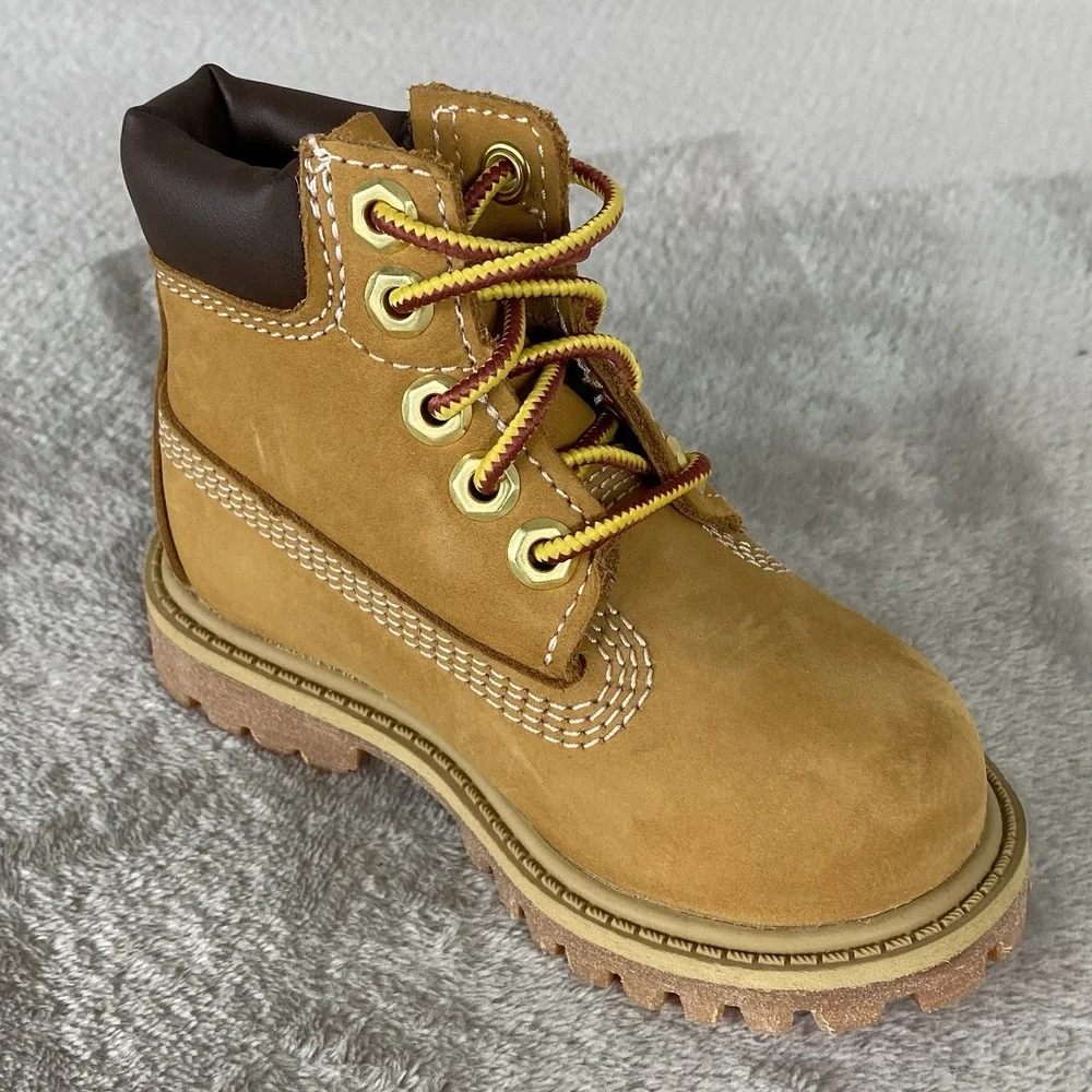 Timberland Premium 6 inch Toddler Baby Boots Size 6 Wheat Nubuck Waterproof NEW